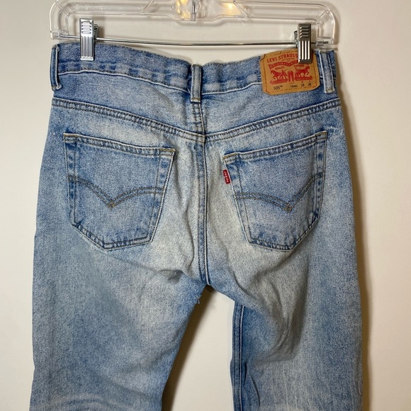 Kids Levi 505 Regular Light Wash Mom Jeans size 16 28 by 28 - Picture 9 of 16